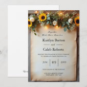 Rustikale Goldene Stunde Ansammlungen Einladung (Vorne/Hinten)