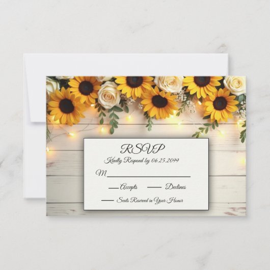 Rustikale Goldene Stunde Ansammlungen RSVP Karte (Vorderseite)