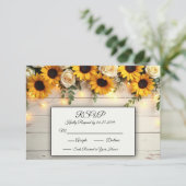 Rustikale Goldene Stunde Ansammlungen RSVP Karte (Stehend Vorderseite)