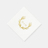 Rustikale Goldklumpen Weißbuch Hochzeitsbuch Napki Serviette (Ecke)