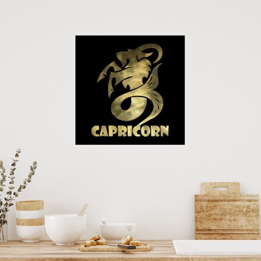 Rustikale Goldkornziege 2 Poster (Küche)