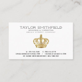 Rustikale Goldkrone-Visitenkarte Visitenkarte
