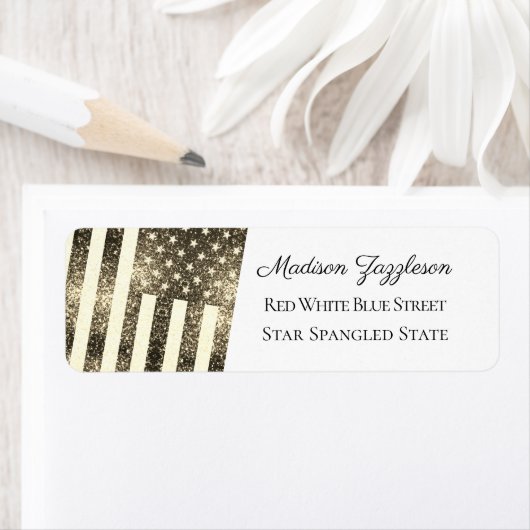 Rustikale Goldmedaille (Glitzern) USA-Flagge (Insitu)