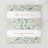 Rustikale Goldmedaille Platzkarte (Außenseite Aufgefaltet)