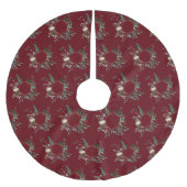 Rustikale Goldrahmen Berry Pinecone Weinroute Mend Polyester Weihnachtsbaumdecke (Vorderseite)