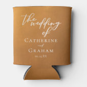 Rustikale Goldtypografie Einfache Hochzeit im Herb Dosenkühler (Vorderseite)