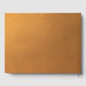 Rustikale Goldtypografie Erde Tone Hochzeit im Her Gästebuch (Rückseite)