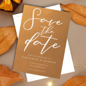 Rustikale Goldtypografie Erde Tone Trendy Fall Save The Date