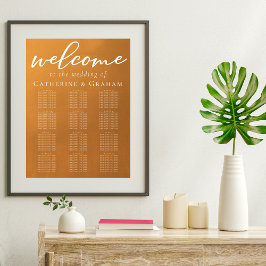 Rustikale Goldtypografie-Hochzeit im Herbst Poster
