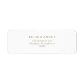 Rustikale Goldtypografie-Rücksendeadresse (Vorne)