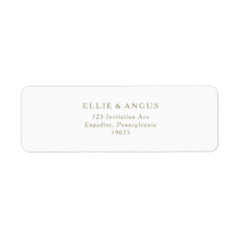 Rustikale Goldtypografie-Rücksendeadresse