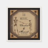 Rustikale Gothic Skelette | Spiders Deko Wedding N Serviette (Vorderseite)