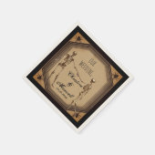 Rustikale Gothic Skelette | Spiders Deko Wedding N Serviette (Ecke)