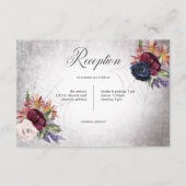 Rustikale gotische Farben Halloween Hochzeitsempfa Begleitkarte (Vorderseite)