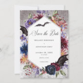 Rustikale gotische Hochzeit Save The Date (Vorderseite)