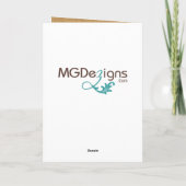 rustikale Gräbergladungen für Elfenbein-Rose Dankeskarte (Rückseite)