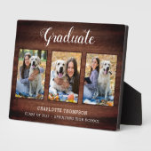 Rustikale Graduierung Personalisierte FotoCollage Fotoplatte (Seite)