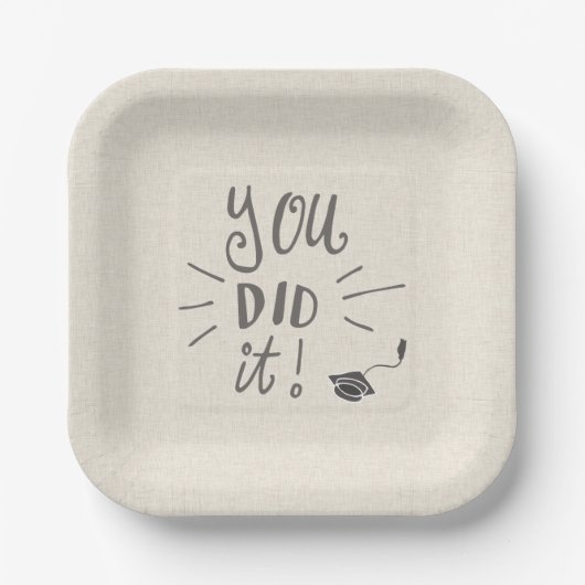 Rustikale Graduierungspartei 7" Pappteller (Vorderseite)