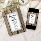 Rustikale Graduierungspartei für Stallholz Einladung