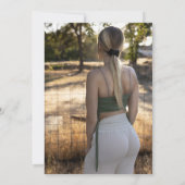 Rustikale Graduierungspartei Weißholz Botanisches Einladung (Rückseite)