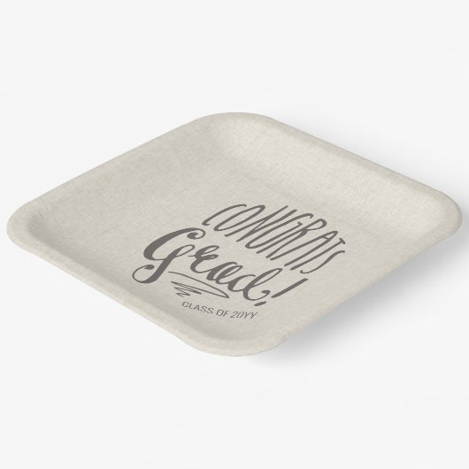 Rustikale Graduierungsparty 9" Platz Pappteller (Gewinkelt)