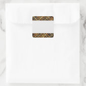 Rustikale, grafische Wölfe-Rutschmarken Quadratischer Aufkleber (Tasche)