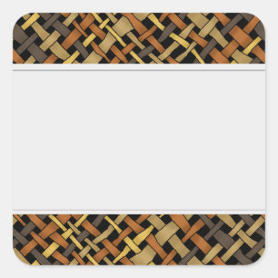 Rustikale, grafische Wölfe-Rutschmarken Quadratischer Aufkleber