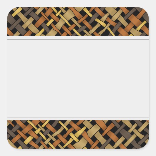 Rustikale, grafische Wölfe-Rutschmarken Quadratischer Aufkleber (Vorderseite)