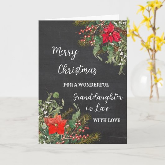 Rustikale Grandtochter im Wasser Weihnachten Karte (Gelbe Blume)