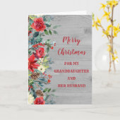 Rustikale Grandtochter und ihr Ehemänner Weihnacht Karte (Gelbe Blume)