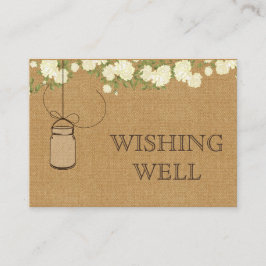 rustikale, grasbewachsene Elfenbein-Rose, die sich Begleitkarte