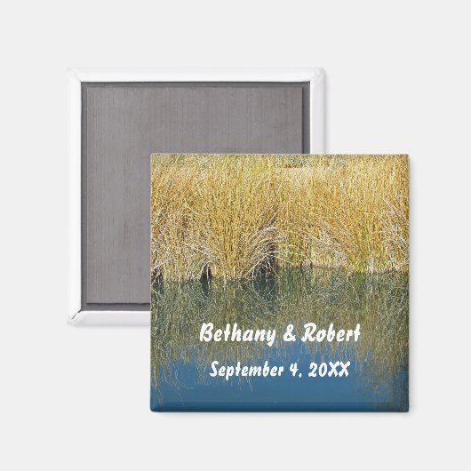 Rustikale Grasdecke Außenhochzeit Magnet (Vorderseite/Rückseite)