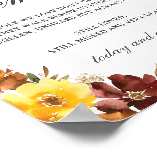 Rustikale, graue gelbe Blüte in liebenswertem Gedä Poster (Ecke)