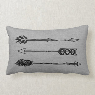 Rustikale graue Pfeile Lendenkissen