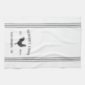 Rustikale, graue und weiße Personalisierte Bauernb Geschirrtuch (Horizontal)