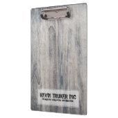 Rustikale Grauholztextur und Holzbearbeitung Klemmbrett (Links)