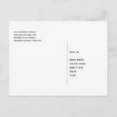 Rustikale, gravierte UAWG des Herzens aus Holz Einladungspostkarte (Rückseite)