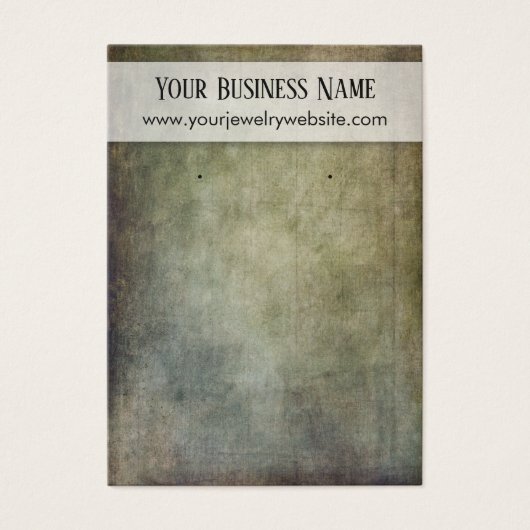 Rustikale Green Yellow Earring Holder Display Card (Vorderseite)