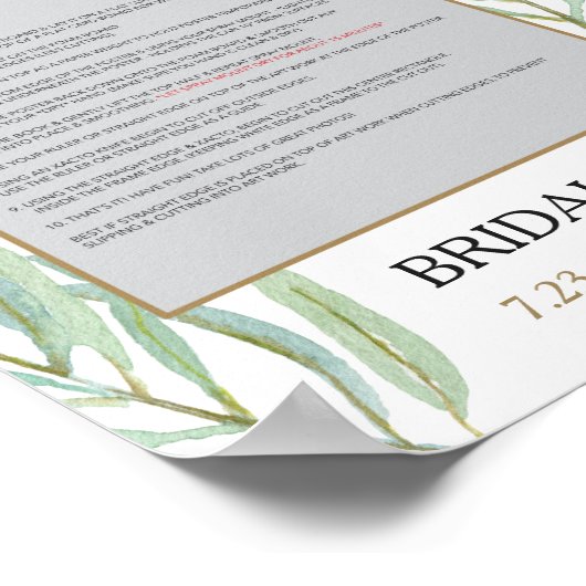 Rustikale Greenery Foto Prop Poster Rahmen (Ecke)