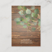 Rustikale Greenery Gold Leaf Juwelier Display Card Visitenkarte (Rückseite)