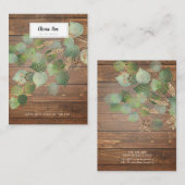 Rustikale Greenery Gold Leaf Juwelier Display Card Visitenkarte (Vorne/Hinten)