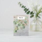 Rustikale Greenery Gold Leaf Juwelier Display Card Visitenkarte (Stehend Vorderseite)