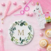 Rustikale Greenery Monogram Paper Teller (Party)