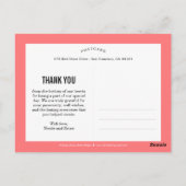 Rustikale Grenze danke Karte - bearbeitbare Farbe (Rückseite)