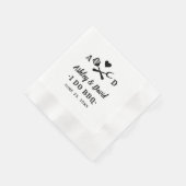 Rustikale Grill-Monogramm-I-Do-BBQ-Hochzeit Serviette (Ecke)