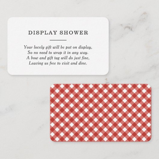 Rustikale GRILLEN Babydusche Begleitkarte (Vorne/Hinten)