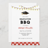 Rustikale GRILLEN-Graduierungspartei Einladung (Vorne/Hinten)