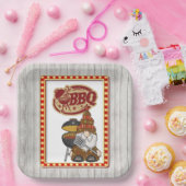 Rustikale GRILLEN Pappteller (Party)