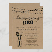 Rustikale GRILLEN Party Einladung (Vorne/Hinten)