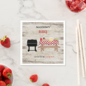 Rustikale GRILLEN Picnic Personalisiert Paper Serviette (Beispiel)